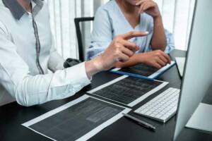 What does the LCB FT system at an accounting firm entail?